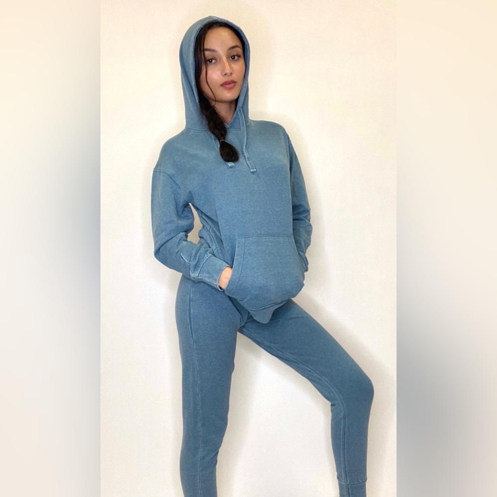 Blue Tracksuit Women Hoodie Tracksuit Pants Sets Active Casual Activewear